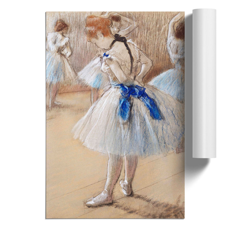 Young Ballet Ballerina Dancers by Edgar Degas - Frameless Print, 42cm H x 30cm W x 0.1cm D