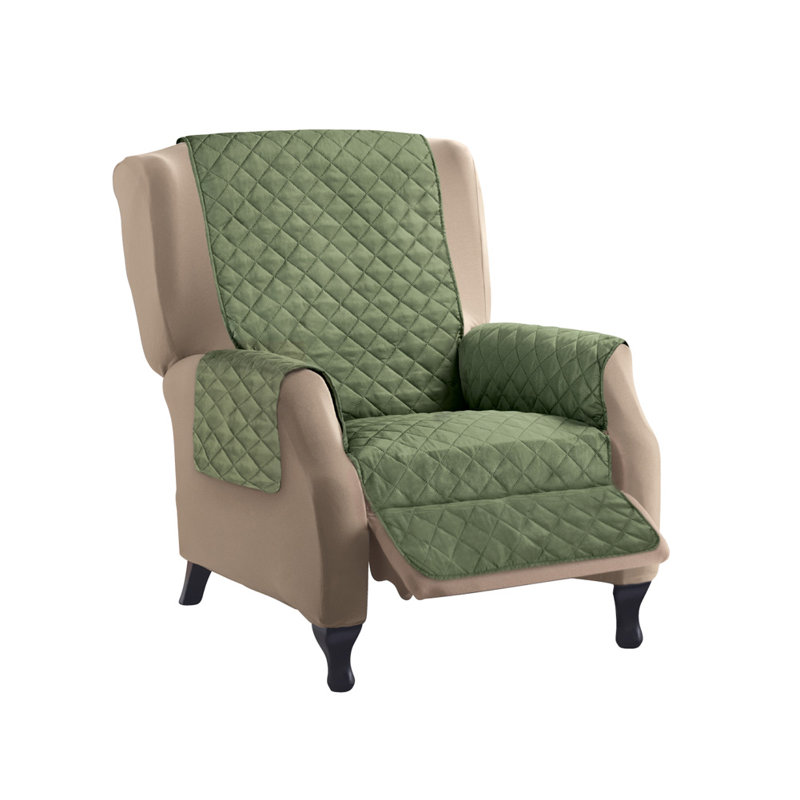 Olive and Sage Quilted Polyester Recliner Cover