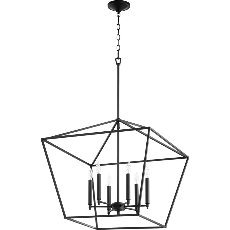Lustree 6 lumières lanterne Arletta, Noir
