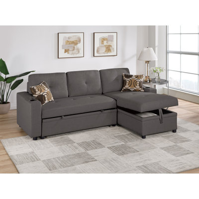 Canapé modulaire convertible en tissu Dorris
