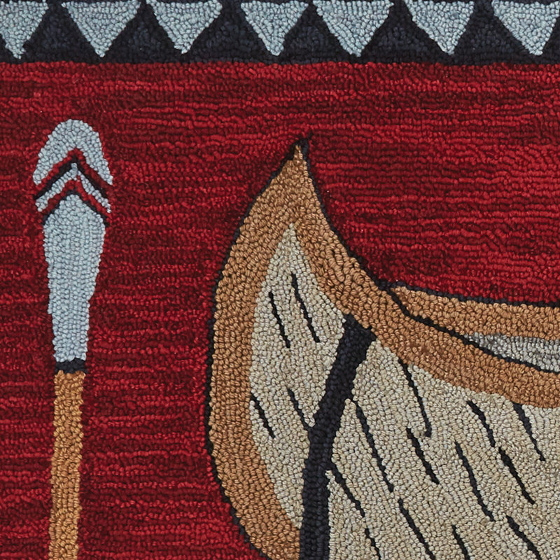 Tapis crocheté Wilderness Canoe