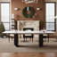 Subrati Extendable Rectangular Sintered Stone Dining Table Up to 94.48"  For 8-10-447848421-447848420