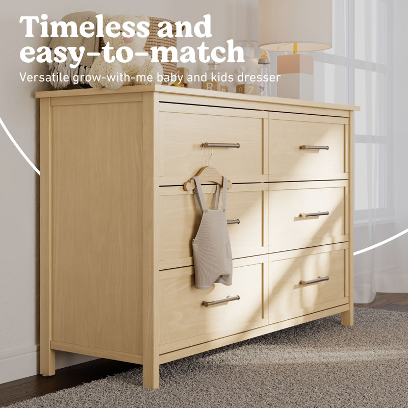 Classic 6 Drawer Dresser, Driftwood