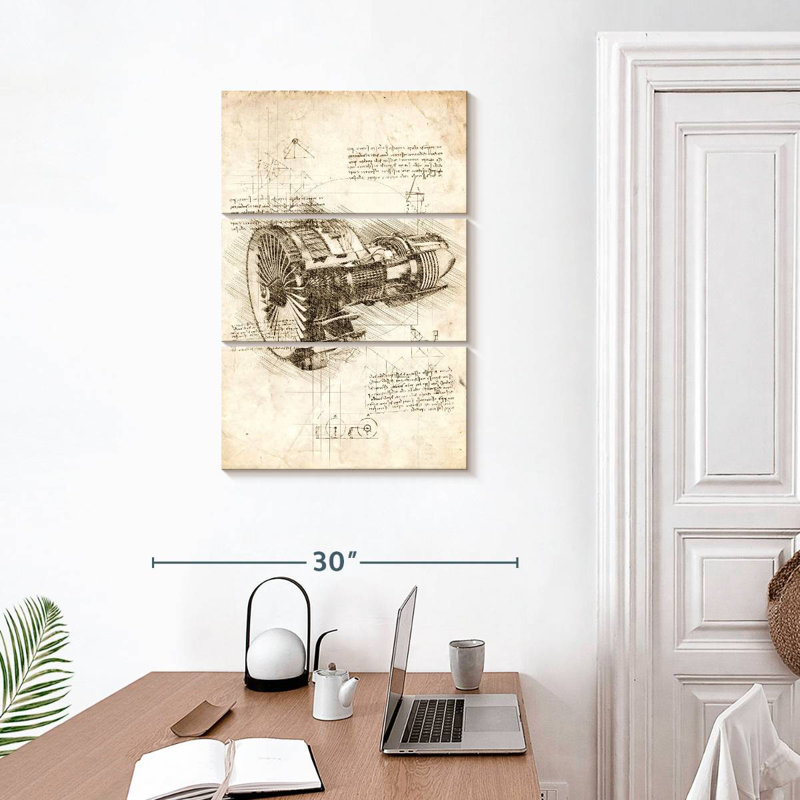 Laelle Jet Engine Sepia, 32" H x 20" W