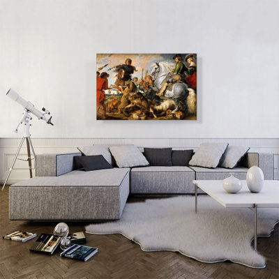 " The Wolf And Fox Hunt " by Peter Paul Rubens Painting Print