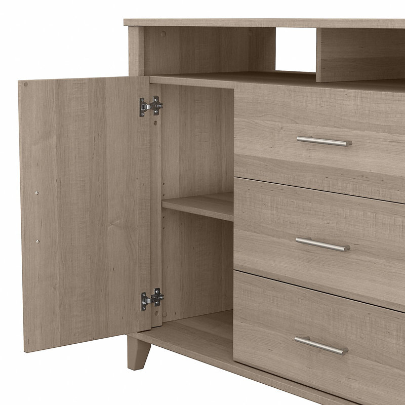 Kaionna 48'' Wide 3 - Drawer Credenza, Ash Gray