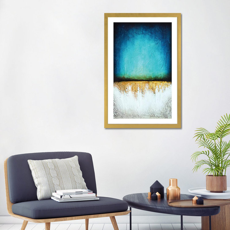 «Frozen Reflection» par Spell rebond Fine Art - impression d'art graphique, Papier encadré doré, H 32 po x l 24 po x P 1 po