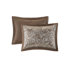 Édredon pour grand lit 12 pièces avec draps en coton bleu / brun-128860050-128860054