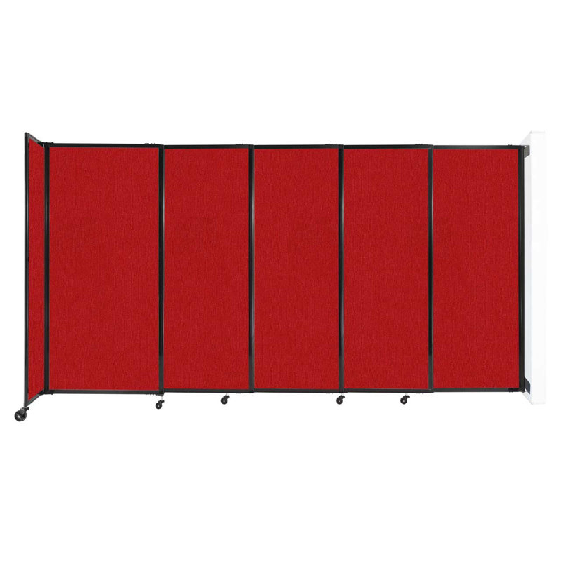 Cloison coulissante 5 pi, H 72 po x l 135 po x P 1 po, Rouge