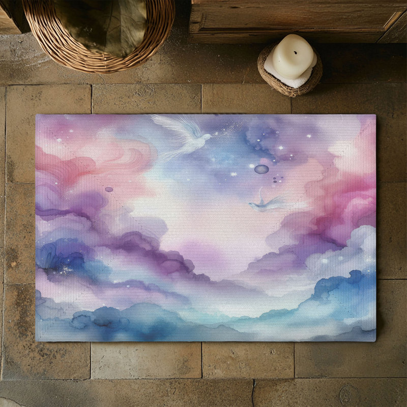 Tapis tressé Ethereal Waves, Rectangulaire 3 pi x 5 pi
