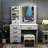 Daise Vanity Desk with Mirror and Lights for Makeup Vanity Mirror with Lights and Table Set