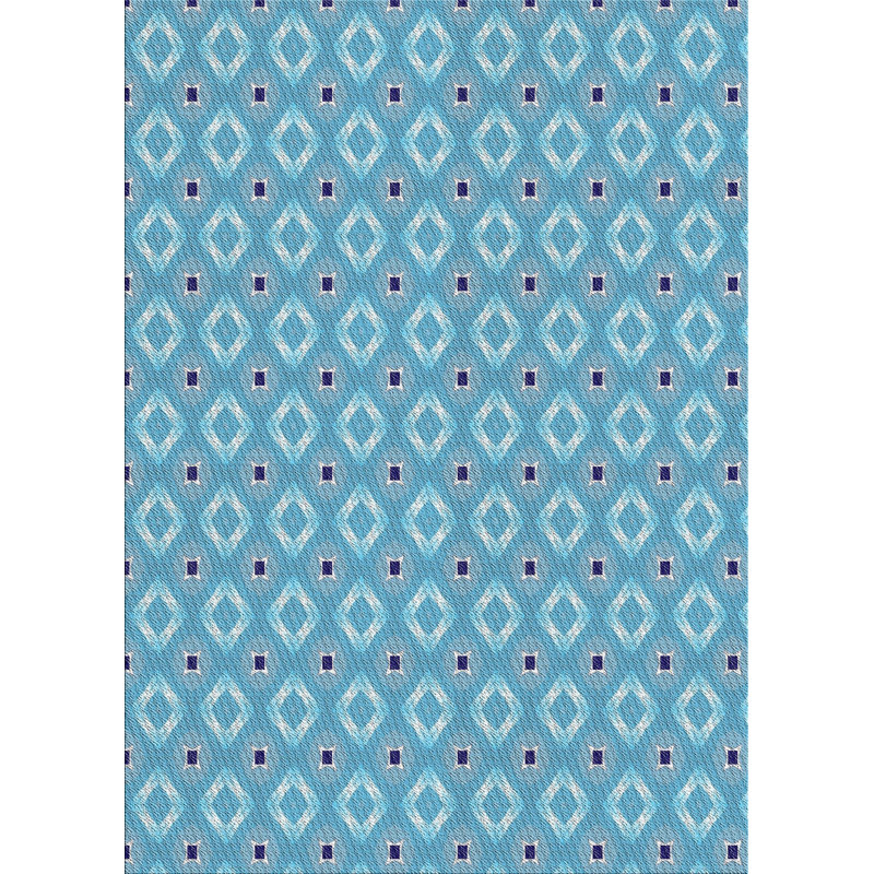 Tapis de la surface bleue en laine touffeté à la main Cavallaro