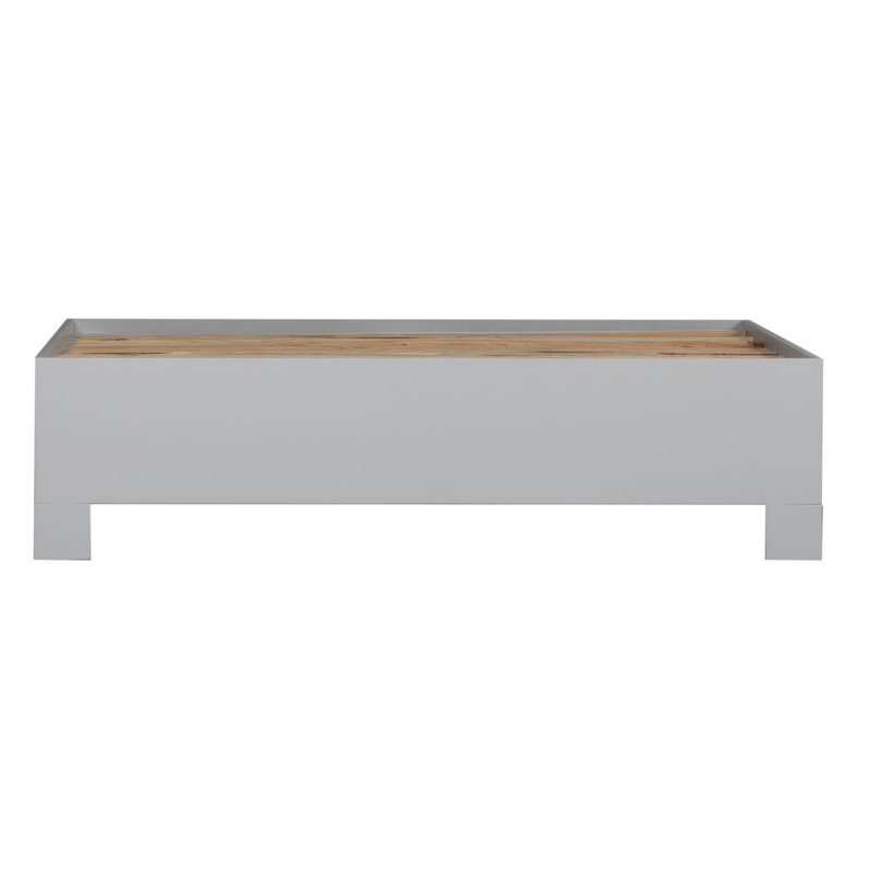 Michelle Platform Bed, Light Gray, Extra-Long Twin