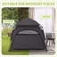 Tente pour chien avec sac de transport, pour la plage, la cour, la maison, gris foncé