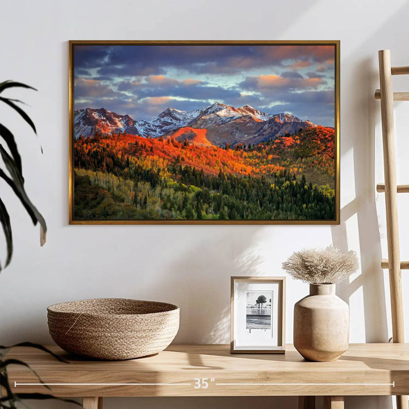 Mont Wasatch, Cadre flottant doré, 25 po x 17 po