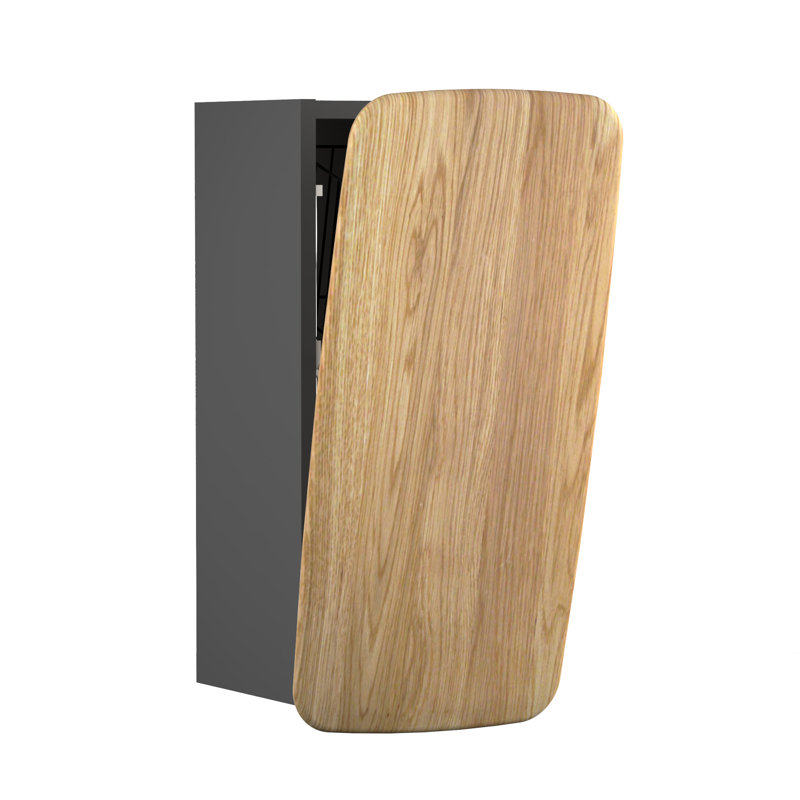 Inwood Bathroom Cabinet, Grey Diamond / Natural Oak Wood/Black