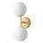 2-Light Modern Glass Globe Wall Sconce