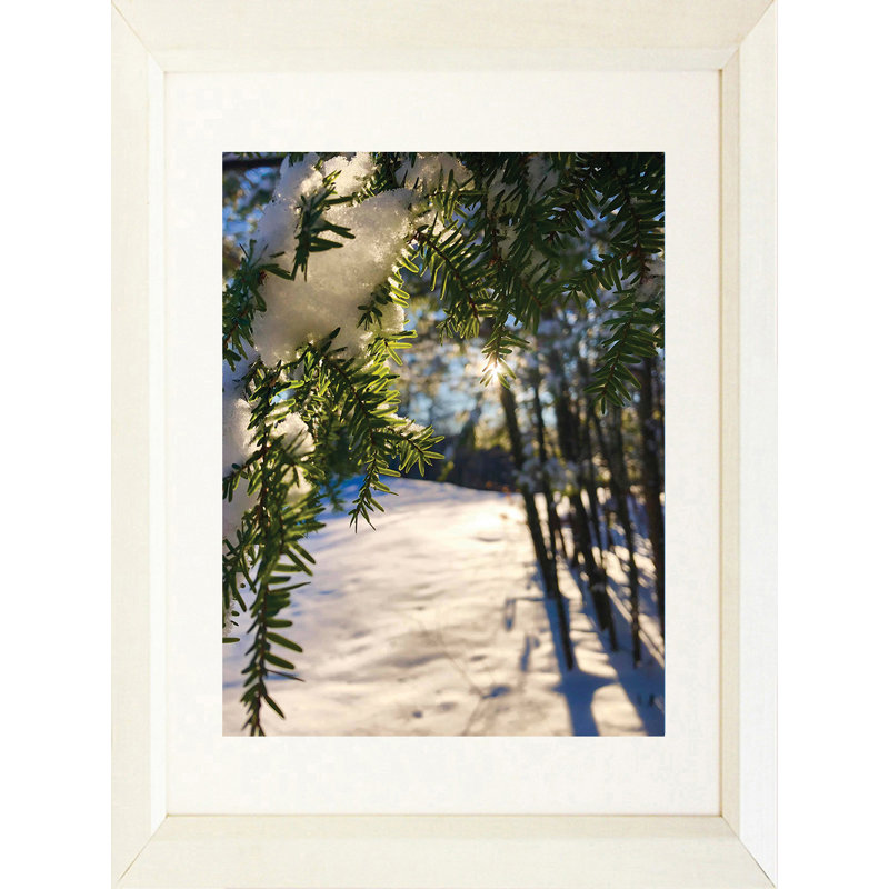Couverture hivernale - photographie, Papier encadré blanc, Blanc, H 22,5 po x l 18,5 po x P 1,25 po