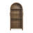 A High Arched Storage Cabinet With A Lamp, A Modern Retro-Style Wooden Storage Cabinet With Adjustable Glass Partitions, Suitable For Use As A Multi-Functional Cabinet In Kitchens-1251430172