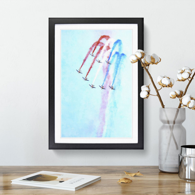 Planes in Formation - Framed Print, Black Framed, 87cm H x 62cm W x 2cm D
