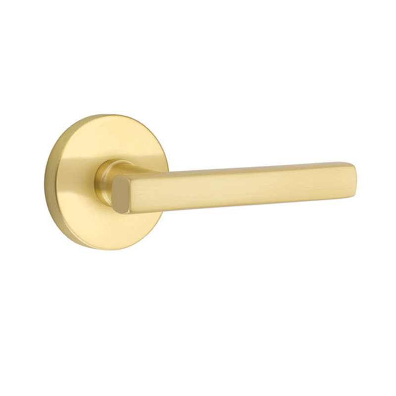 Privacy (Bed & Bath) Door Lever, Right, Satin Brass