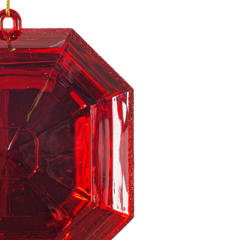 Ornement en forme de paillettes carrées de 6 po Melbeta The Holiday Aisle®., Rouge
