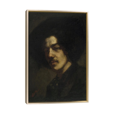 Portrait de Whistler avec chapeau - reproduction d'art murale - toile encadrée