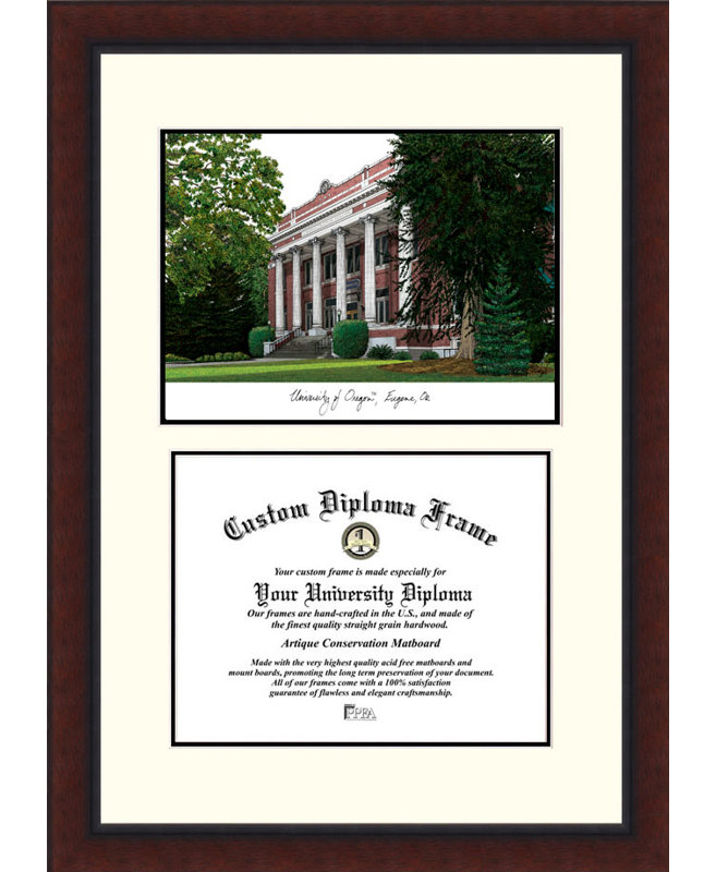 NCAA University of Oregon Legacy Scholar Diploma Picture Frame