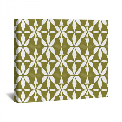 Motif olive encadré sur toile
