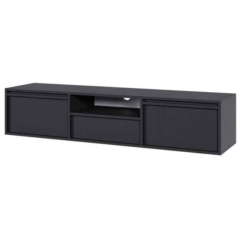 Akhi Unfinished TV Stand for TVs up to 55", Black
