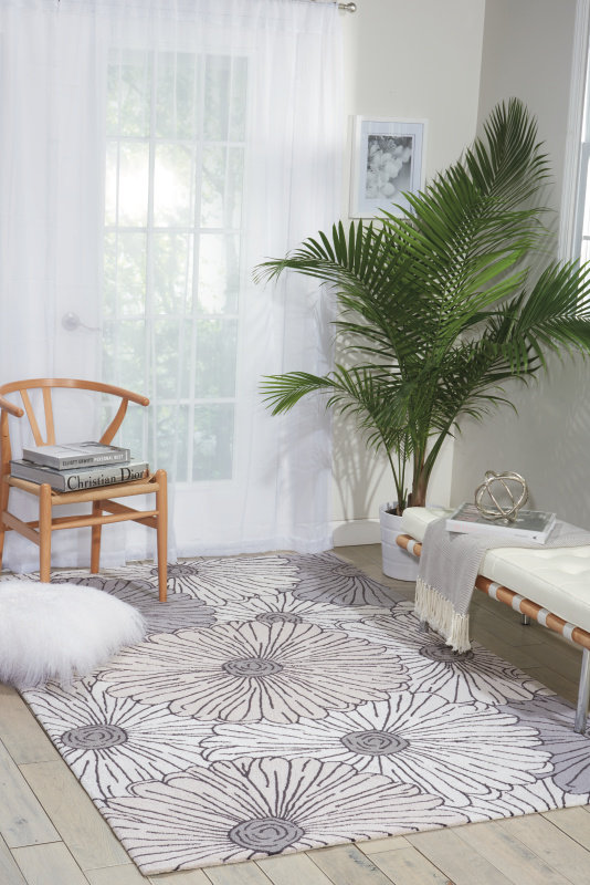 Asiha Floral Indoor Rug, Rectangle 5' x 7'6"