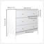 Commode de rangement blanche à 4 tiroirs, armoire polyvalente pour chambre à coucher, placard ou vestibule