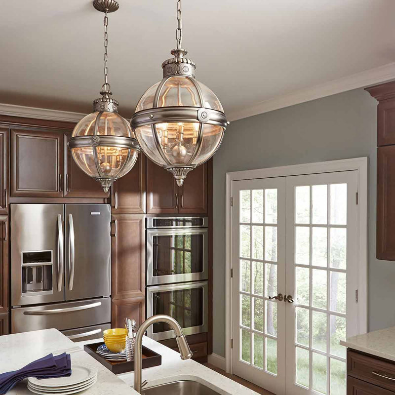 Dowty 3 - Light Sphere Pendant, Antique Nickel