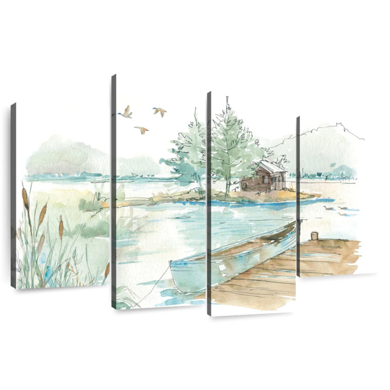Alvord Lakehouse sur fond blanc, H 32 po x l 52 po