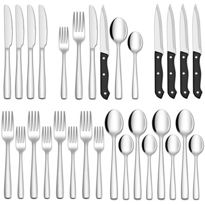 Ebern Designs Jivil Stainless Steel Flatware Set - Service for 4