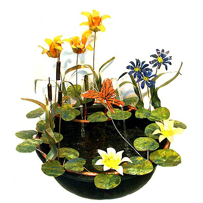 Tiger Lily Handcrafted Sculptural Fountain