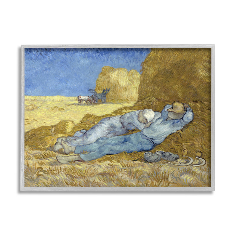«The Siesta Vincent Van Gogh Classic» par One1000paintings, peinture sur toile à cadre flottant, H 11 po x l 14 po x P 1,5 po