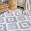 Tapis géométrique rose / blanc Wasson-1352966750