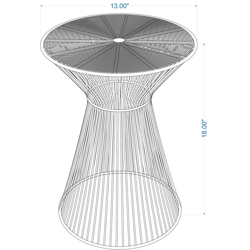 Black Metal Round Pedestal End Table