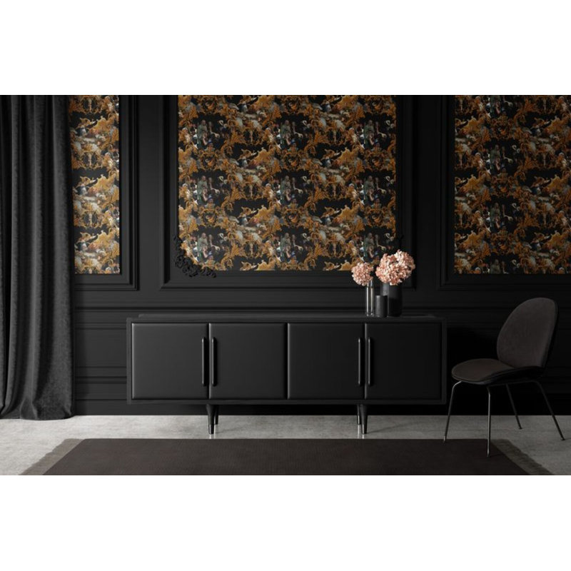 God Save the Biebs Wallpaper, Black/Gold/Yellow