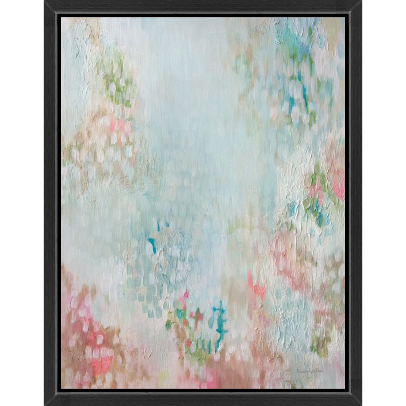 «Soft Pastel Abstract Landscape», art mural sur toile encadrée, Brown, 28" H x 22" W