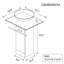 Ensemble de meuble-lavabo simple 23,1 po Hadalyn-585312120