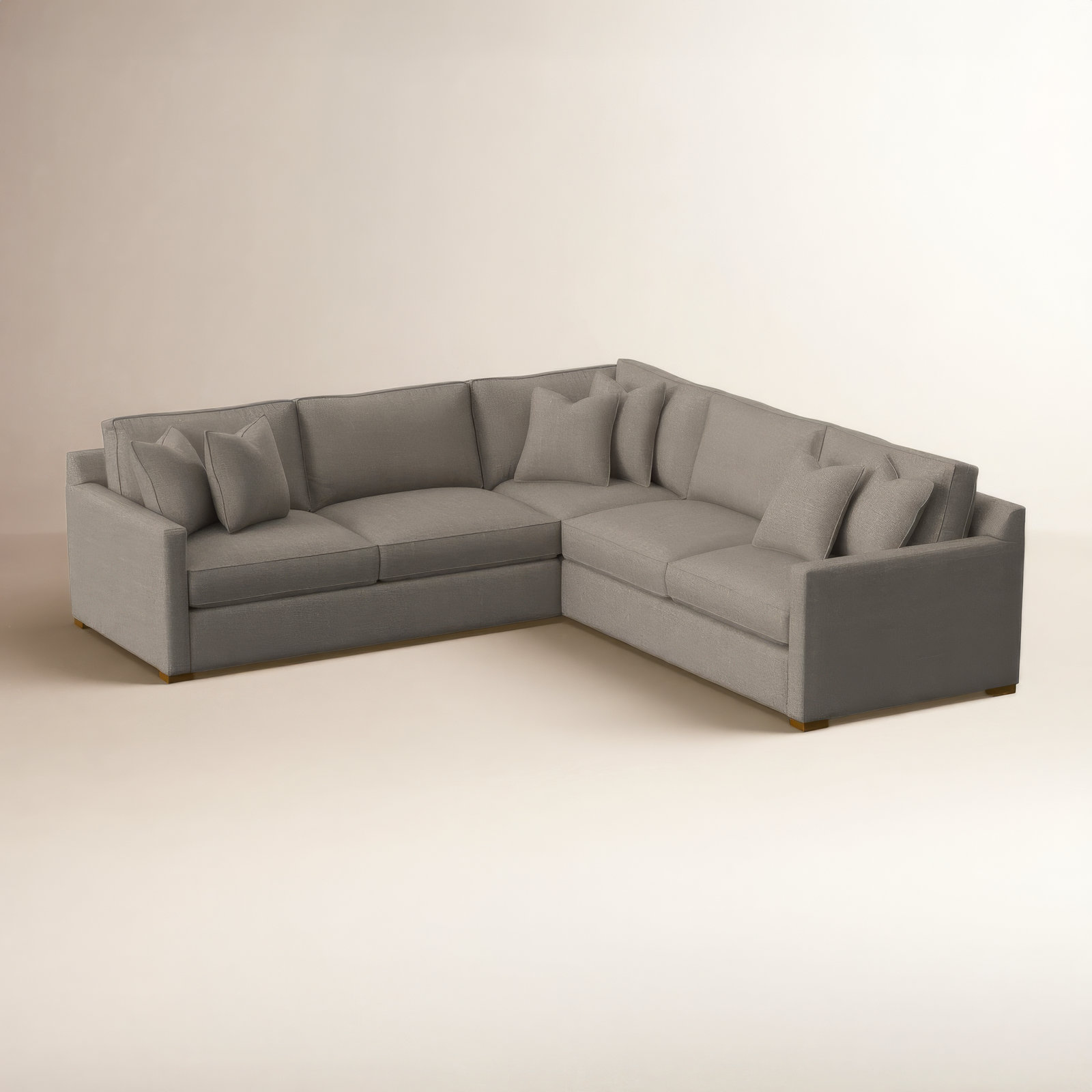 Bel-Air L-Sectional, Stone Crypton Performance; 0884-83, Havana