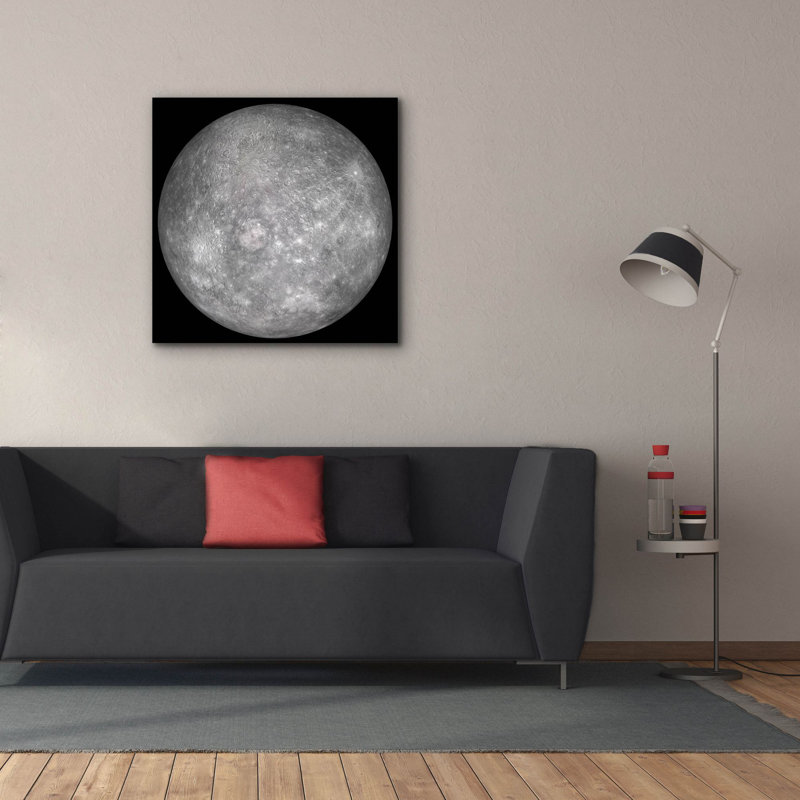 Planète mercure sur toile, H 37 po x l 37 po x P 1,5 po
