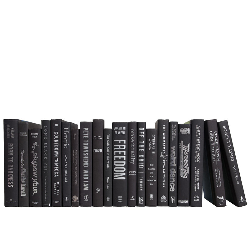 Decorative Books - Onyx & Silver Books - Black Books By The Foot