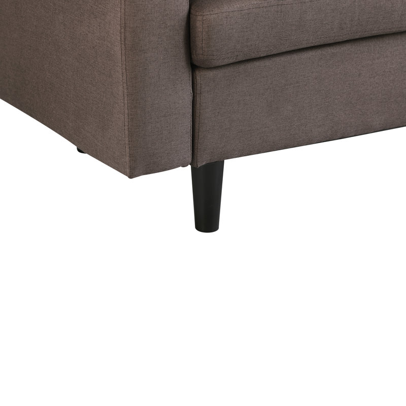 Canapé modulaire réversible en lin 50,4 po, Brun