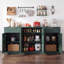 Buffet moderne cannelé de 67 pouces avec 6 portes et 2 tiroirs-1332793652