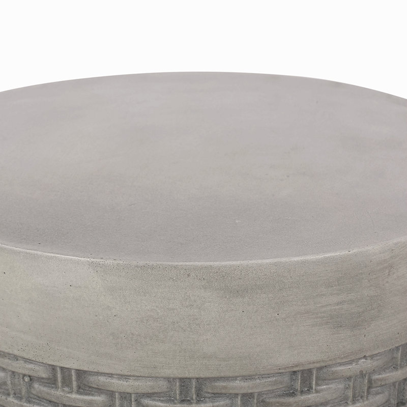 Table d'appoint d'extérieur ronde en béton