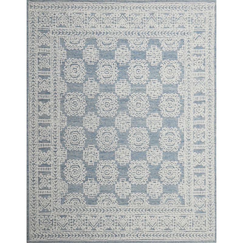 Tapis oriental en laine touffeté à la main Hardanger, Rectangle 7 pi 6 po x 9 pi 6 po