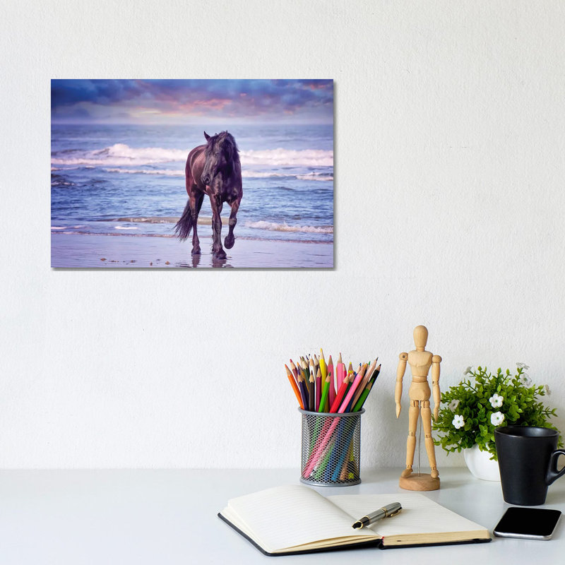 Running In The Sand I by PHBurchett - Wrapped Canvas Print, 20.32 cm H x 30.48 cm W
